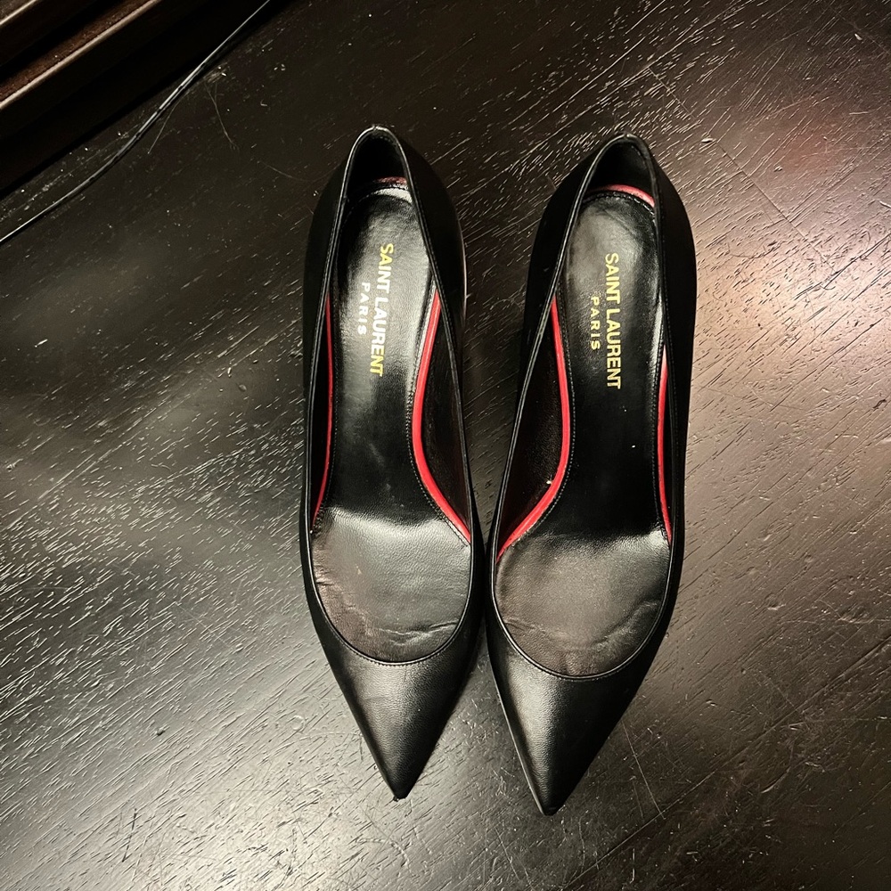 Saint Laurent Black Stiletto Heels